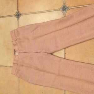 Ann Taylor Pink ams White Linen Pants 4